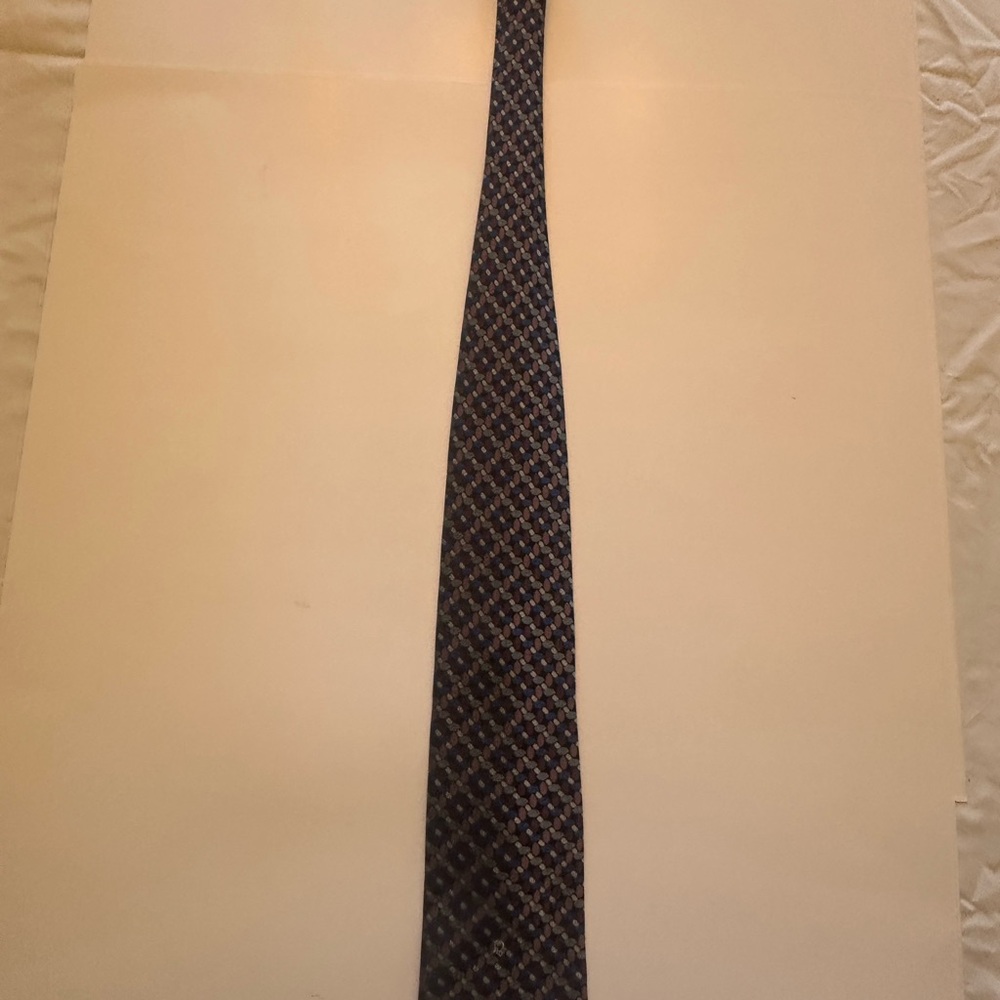 Dior Black and Gray Patterned Tie